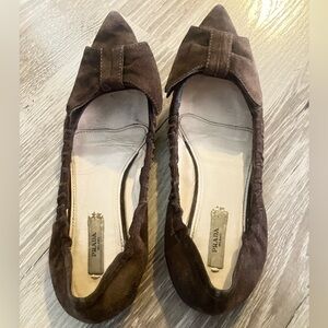 Prada Women's Dark Brown Suede Loafers